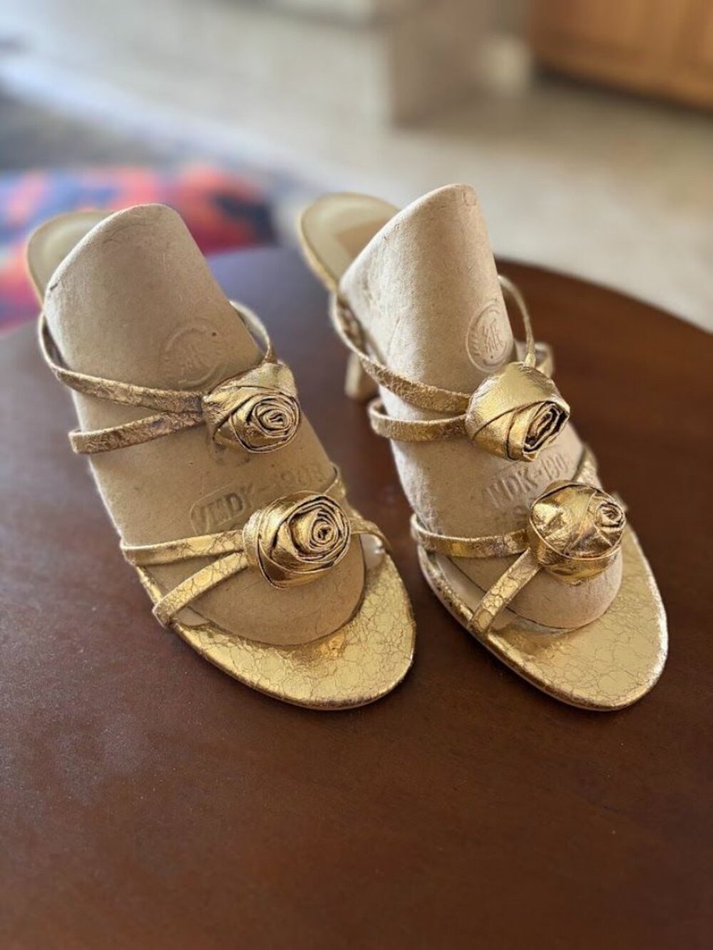 Dolce Vita Women's Linzy Florette Leather Rose Dress Sandals Size 9 - Picture 7 of 15